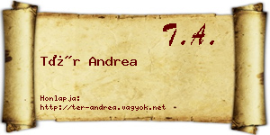 Tér Andrea névjegykártya