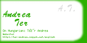 andrea ter business card